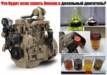 Что будет если дизельный двигатель заправить бензином?