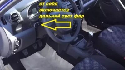 Как включить ближний свет на Лада гранта?