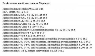 Какая разболтовка на мерседес 124?
